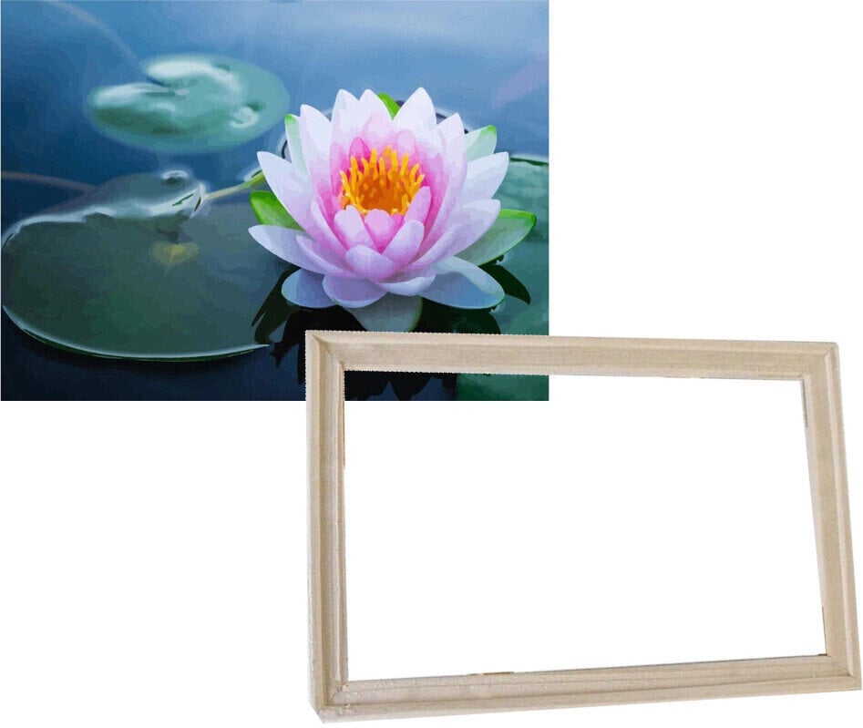Schilderen op nummer Gaira With Frame Without Stretched Canvas Water Lily