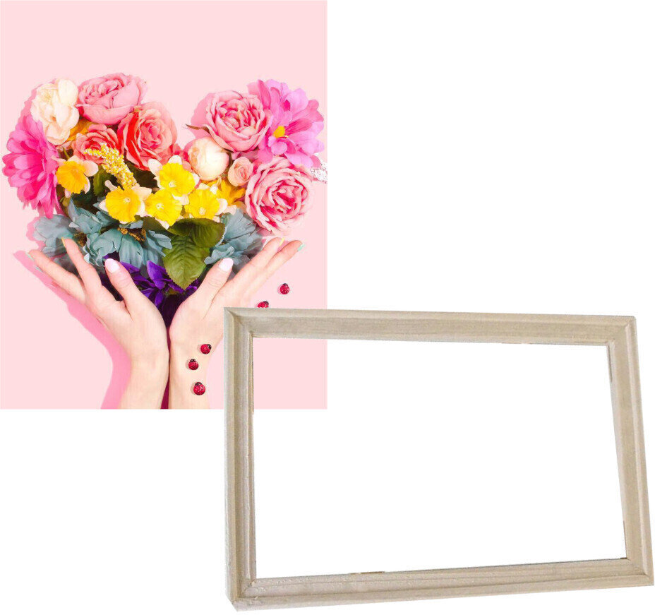 Pintura por números Gaira With Frame Without Stretched Canvas Heart