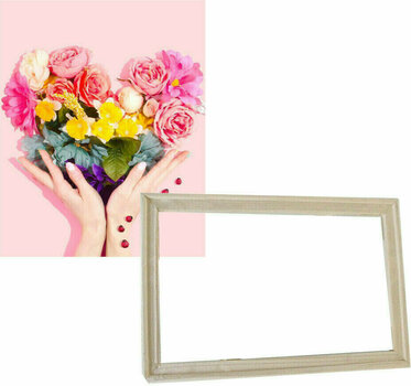 Schilderen op nummer Gaira With Frame Without Stretched Canvas Heart - 1