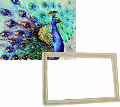 Painting by Numbers Gaira With Frame Without Stretched Canvas  Peacock - 1