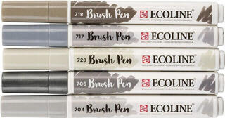 Marker
 Ecoline Brush pen X11 Markere acuarelă Gri 5 buc.
