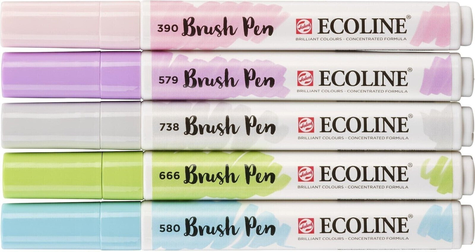 Marker Ecoline Długopis akwarelowy Brush Pen Pastel 5 szt