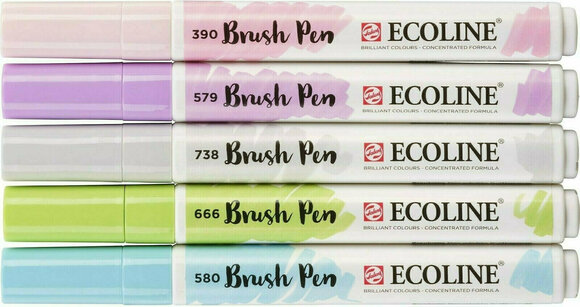 Marker Ecoline Długopis akwarelowy Brush Pen Pastel 5 szt - 1