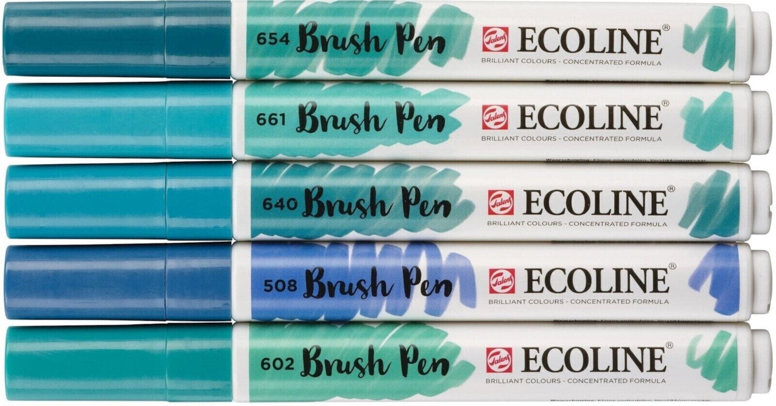 Μαρκαδόρος Ecoline Brush pen X10 Ακουαρέλα στυλό Green Blue 5 Τεμ.