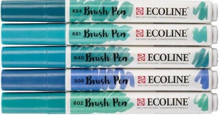 Marker
 Ecoline Brush pen X10 Markere acuarelă Green Blue 5 buc.