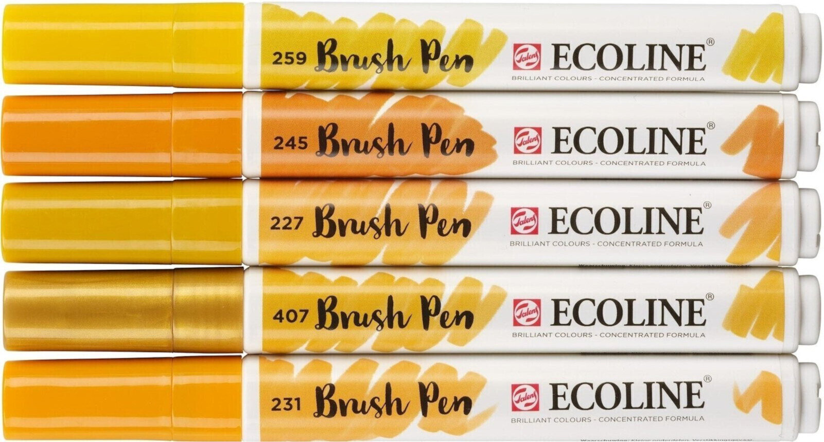 Markeerstift Ecoline Brushpen Brush Pen Earth 5 pcs