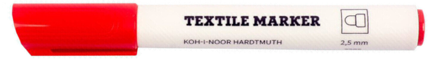 Pixur cu pâslă KOH-I-NOOR Textil Marker Red 1 buc