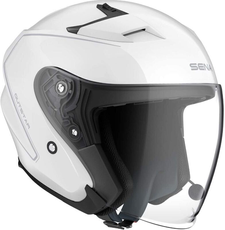 Photos - Motorcycle Helmet Sena Outstar Glossy White L Helmet OUTSTAR-GW00L 