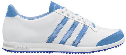 Chaussures de golf pour femmes Adidas Adicross Chaussures de Golf Femmes White/Light Blue UK 6