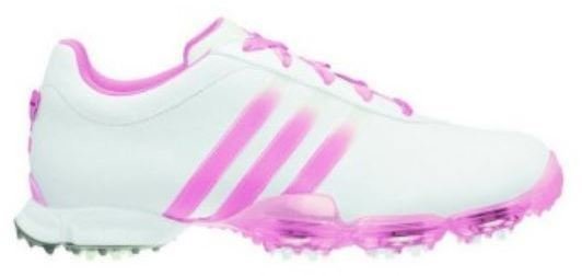 Naisten golfkengät Adidas Signature Paula 2 Womens Golf Shoes White/Pink UK 4