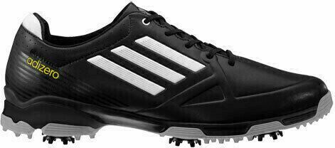 Calçado de golfe para homem Adidas Adizero 6-Spike Mens Golf Shoes Black/White UK 7,5 - 1
