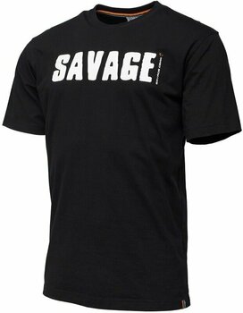 Horgászpóló Savage Gear Horgászpóló Simply Savage Logo Tee Black M - 1