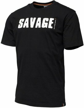 Horgászpóló Savage Gear Horgászpóló Simply Savage Logo Tee Black 2XL - 1