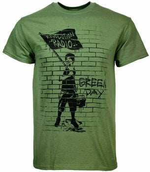 T-Shirt Green Day T-Shirt Flag Boy Male Green 2XL - 1