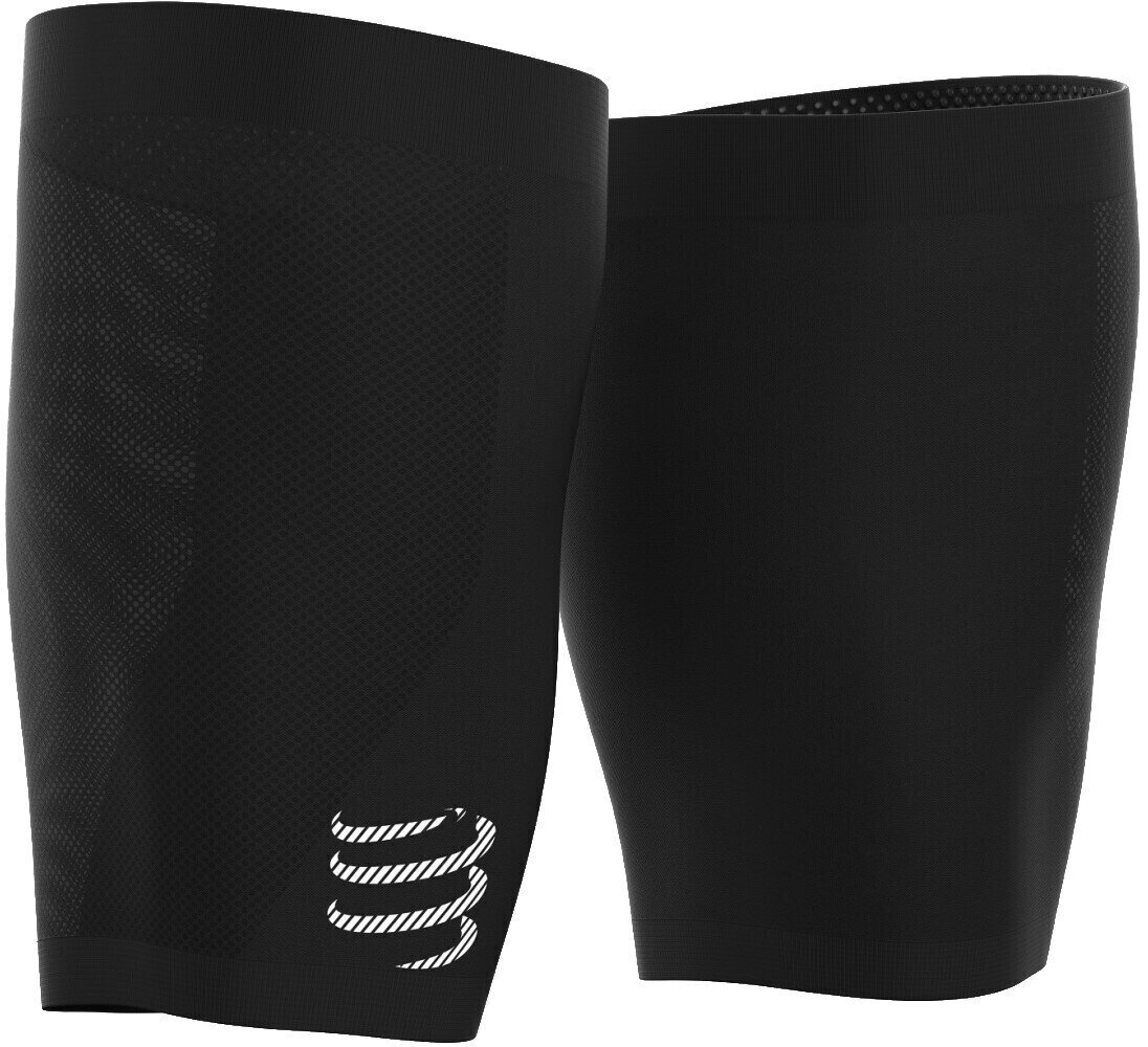 Running thigh sleeves Compressport Under Control Quad Black/Black T1 S Running thigh sleeves