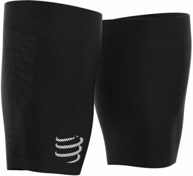 Running thigh sleeves Compressport Under Control Quad Black/Black T1 S Running thigh sleeves - 1