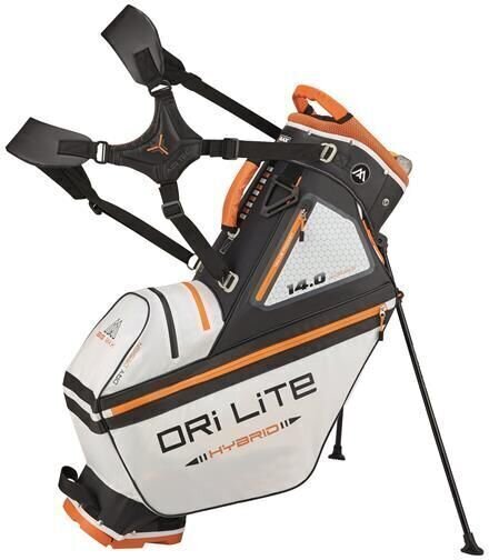 Sac de golf sur pied Big Max Hybrid Tour Sac de golf sur pied White/Black/Orange