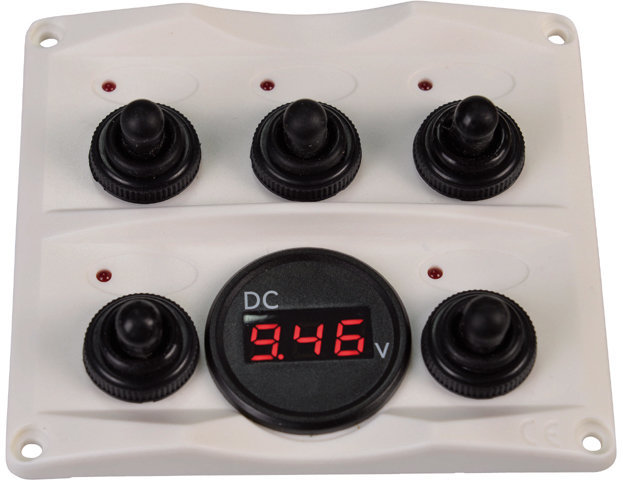 Interrupteur marine Talamex Switch Panel-Voltmeter 12/24V Antracit Interrupteur marine