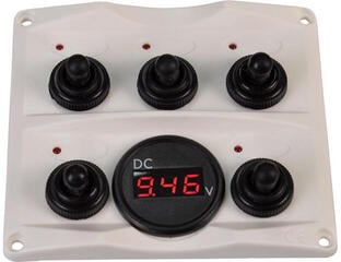 Lodní vypínač Talamex Switch Panel-Voltmeter 12/24V Antracit 12 / 24 V Lodní vypínač