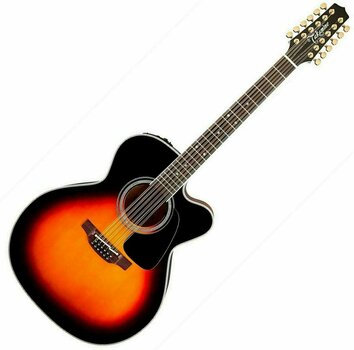 12-strunná elektroakustická kytara Takamine P6JC-12 Brown Sunburst - 1