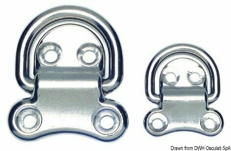 Boat Deck Fittings Osculati 4-hole foldable ring Stainless Steel AISI316 51x51 mm - 1