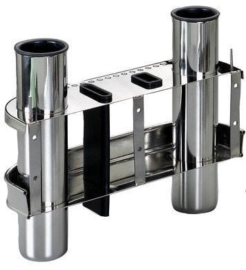 Titulaire de pêche Osculati Stainless Steel Rod Holder for bulkhead mounting 2 rods