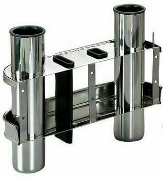 Titulaire de pêche Osculati Stainless Steel Rod Holder for bulkhead mounting 2 rods - 1