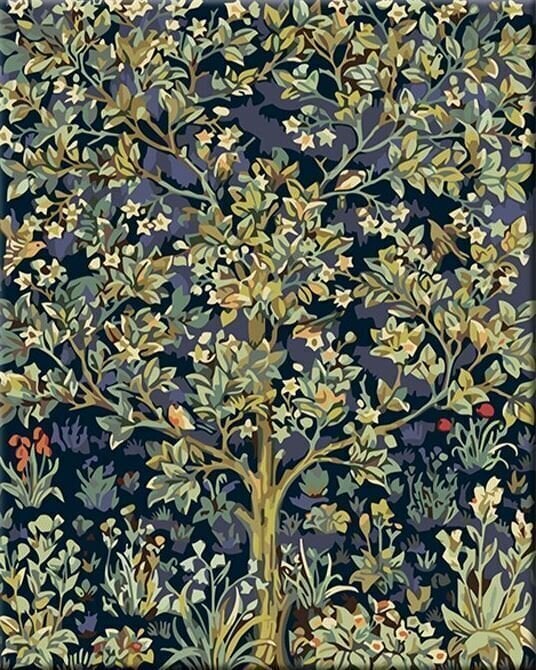 Maľovanie podľa čísel Zuty Maľovanie podľa čísiel Kvetinový strom života