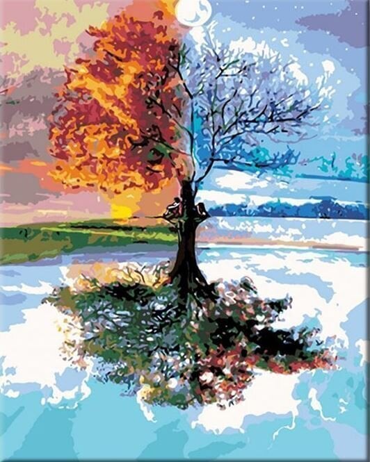 Målning med siffror Zuty Målning med siffror Tree Of The Seasons