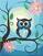 Ζωγραφική με Αριθμούς Zuty Ζωγραφική σύμφωνα με αριθμούς Blue Owl And Flowers