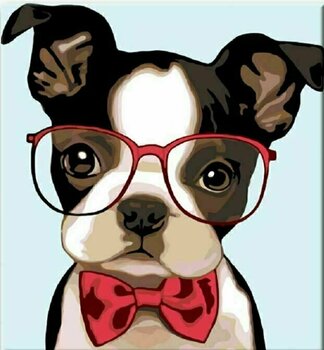 Dipingere con i numeri Zuty Colorare coi numeri Bulldog con gli occhiali - 1