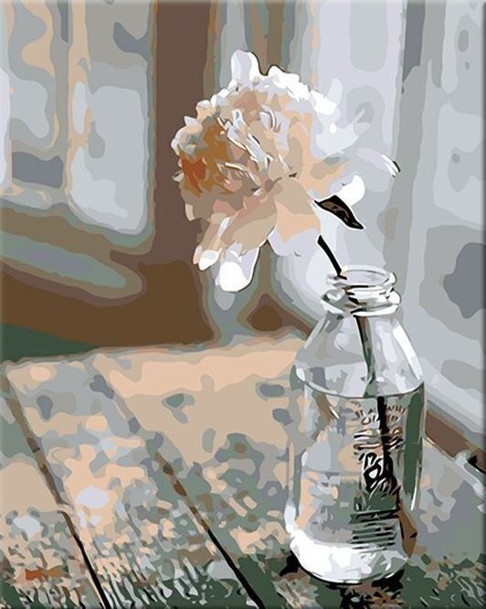 Levně Zuty Malování podle čísel Květina v láhvi
