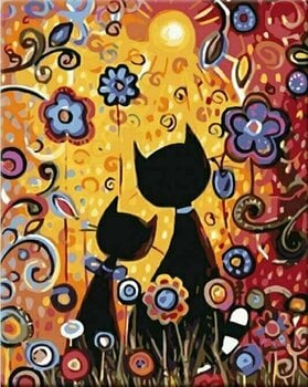 Dipingere con i numeri Zuty Colorare coi numeri Due gatti - 1