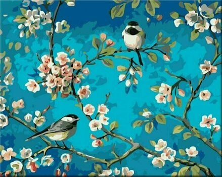 Рисуване по номера Zuty Мозайка Две седящи птици - 1