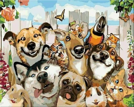 Pintura por números Zuty Pintura por números Cheerful Animals - 1