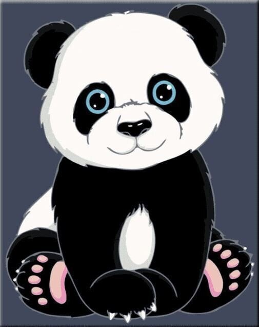 Maľovanie podľa čísel Zuty Maľovanie podľa čísiel Panda