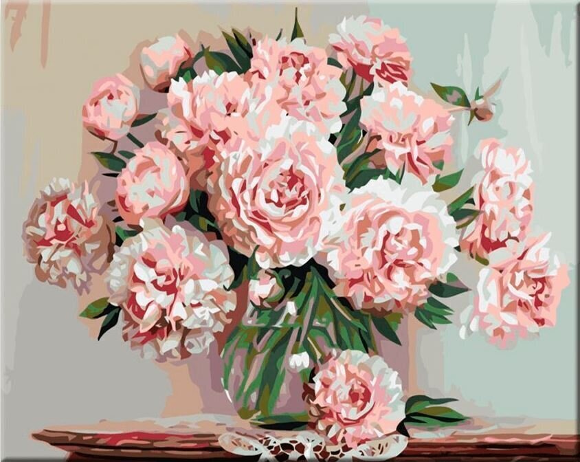 Painting by Numbers Zuty Painting by Numbers Peonies In A Glass