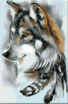 Painting by Numbers Zuty Painting by Numbers Wolf And Feathers - 1