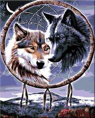Peinture par numéros Zuty Peinture par numéros Loups avec un talisman