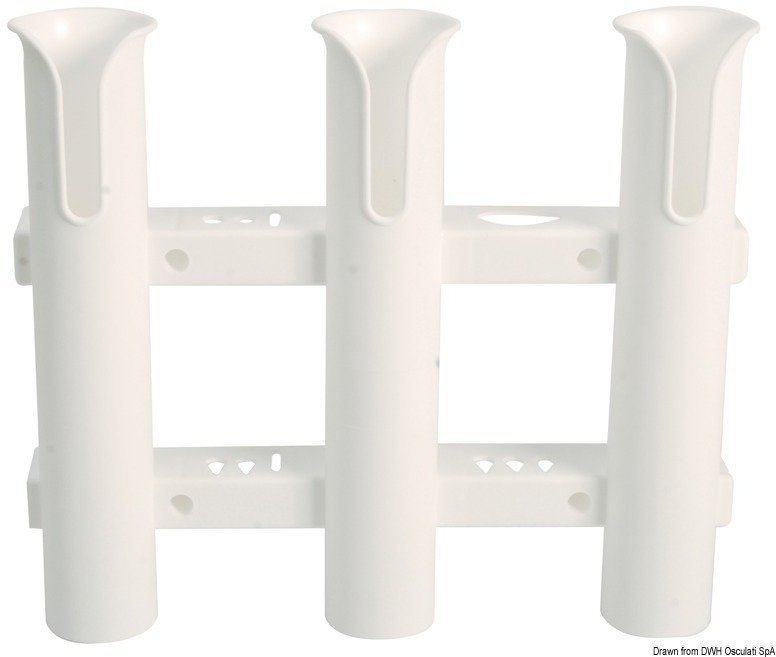 Titulaire de pêche Osculati Wall mounting plastic rod holder 3 rods