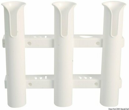 Boot houder Osculati Wall mounting plastic rod holder 3 rods - 1