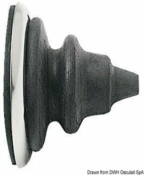 Marine Plug, Marine Socket Osculati SS ring nut with black Dutral bellow 58mm - 1