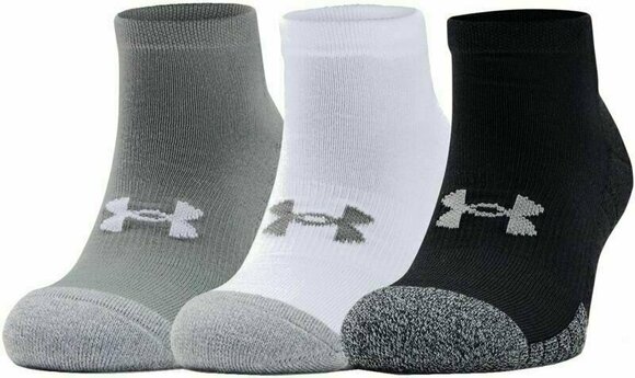 Socks Under Armour UA Heatgear Low Cut 3pk Socks White/Grey/Black L - 1