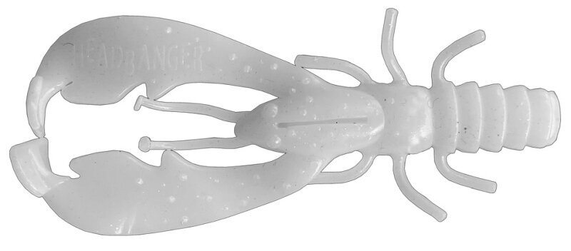Isca de borracha Headbanger Lures BangerCraw Pearl White 7,6 cm 4 g