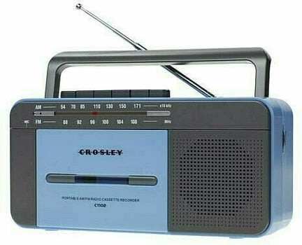 Retro rádio Crosley Cassette Player Modrá - 1