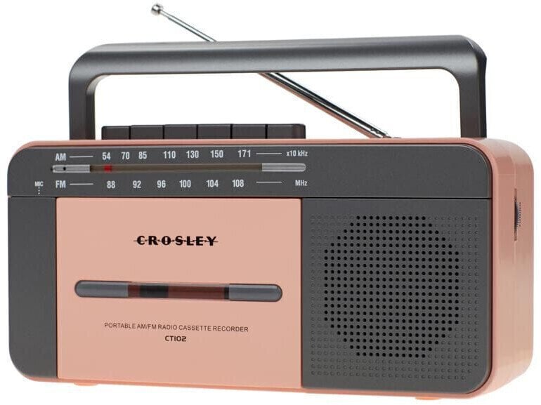 Radio rétro Crosley Cassette Player Rose Gold