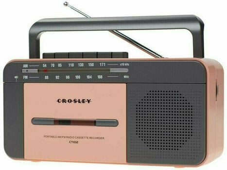 Retro rádió Crosley Cassette Player Rose Gold - 1
