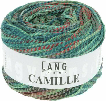 Knitting Yarn Lang Yarns Camille 0059 Green/Petrol/Red Knitting Yarn - 1