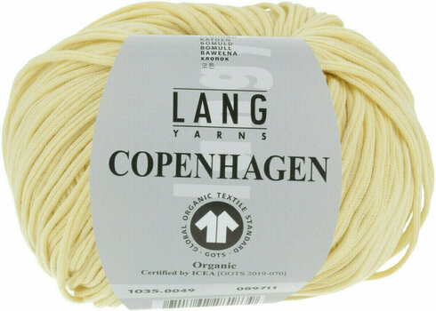 Fios para tricotar Lang Yarns Copenhagen (Gots) 0049 Yellow Gold - 1