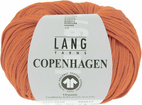 Strickgarn Lang Yarns Copenhagen (Gots) 0059 Orange - 1